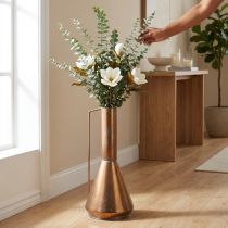 Artikel Elegante Bodenvase Vintage-Stil Orientalisch Kupferfarben Metall Dekokanne Ø27cm H58cm