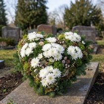 Artikel Steckschaum Herz 38×36,5cm Nasssteckschaum Grün 2 St