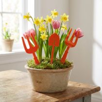 Artikel Filz Gartenwerkzeug Orange 6St