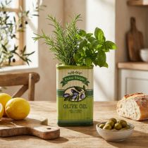 Artikel Olivenöl Vase Keramik Ideal für Küchendeko und mediterranen Tisch 18cm