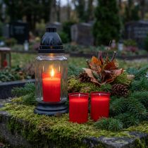Artikel Nachfüllkerzen für Grablichter Rot H6,5cm 22h 15St