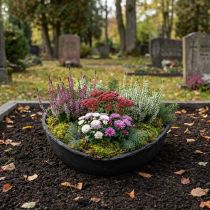 Artikel Oasis Black Biolit Pflanzherz Blumenschale Herz schwarz 34cm