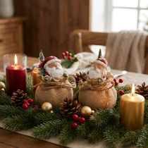 Artikel Deko Figur Weihnachtsmann im Sack Weihnachtsdeko Ø8cm/H13cm 2 St