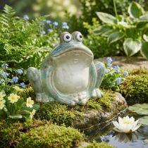 Artikel Keramikfrosch Deko Figur Detailverliebtes Design charmante Geschenkidee 13cm