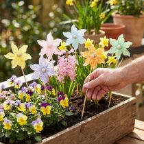 Artikel Blumenstecker Gartenstecker für frühlingshafte Dekoration Außenbereich 28cm 12St