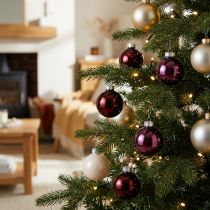 Artikel Weihnachtskugeln Glas Berry Mix Baumkugeln Ø4cm 24 St