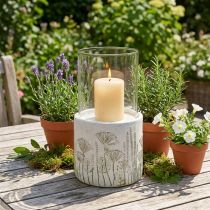 Artikel Kerzenständer Windlicht Glas mit Sockel Ø17cm H32cm
