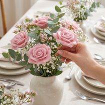 Artikel Wachsrosen Deko Rosen Wachs Rosa Ø8cm 12 St