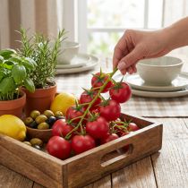 Artikel Deko Tomaten Strauchtomaten an einer Rispe Ø3,5cm