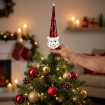 Artikel Baumspitze Figur Schneemann 30cm Rot, Weiß