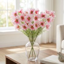 Artikel Künstliche Cosmea Blumen Pink 77cm Deko Blüten Kunstpflanzen Seidenblumen 3er Set