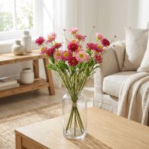 Artikel Rhodanthe Rosa-Pink Seidenblumen Kunstpflanze Strohblumen-Bund Dekoblumen 46cm