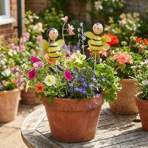 Artikel Blumenstecker Biene mit Blume, Metall Deko Frühling Sommer 4St