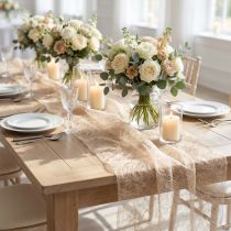 Artikel Deko Vlies Sizoweb Tischläufer Beige 30cm 5m