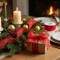 Artikel Chiffonband Organzaband Dekoband Organza Rot 40mm 20m