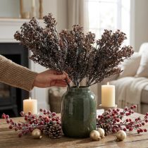 Artikel Kunstpflanzen Braun Herbstdeko Winterdeko Drylook 38cm 3 St