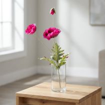 Artikel Künstliche Mohnblumen Deko Seidenblumen Pink 70cm