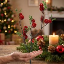 Artikel Beerenzweig Künstlicher Weihnachtszweig Maulbeeren 63cm