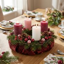 Artikel Mini Weihnachtskugeln Draht Glas Bordeaux Rosa Ø2cm 140St
