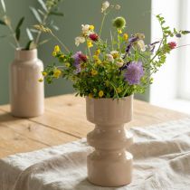Artikel Metall Blumenvase Cappuccino Braun Emaille Ø9cm H17,5cm