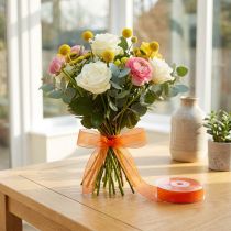Artikel Organzaband Geschenkband Orange Band Webkante 15mm 50m