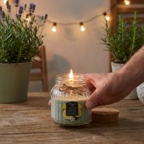 Artikel Duftkerze Kerze im Glas Citronella Salbeigrün H11,5cm