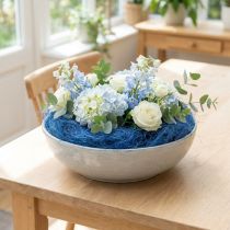 Artikel Sisal-Watte Blau, Naturfasern 300g, Geschenkverpackung, Polsterung, Dekoration