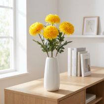 Artikel Dahlie Künstlich Deko Blumen Gelbe Blüte L64cm 3 St