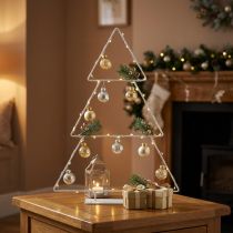 Artikel Weihnachtsbaum Metall Weiß zum Stellen und Dekorieren 41cm