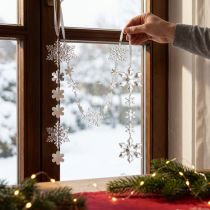 Artikel Wintergirlande Eiskristalle Klar Silber Weiß L150cm 2 St
