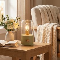 Artikel LED Tischlampe Retro Tischleuchte Warmweiß Grün H19,5cm