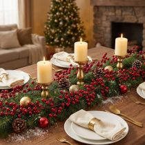 Artikel Weihnachtsgirlande künstlich Beerengirlande Rot 180cm