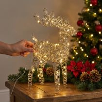 Artikel LED Rentier Metall Weihnachtsdeko Indoor Golden H40cm