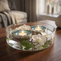 Artikel Schwimmschale Teelichthalter aus Glas für elegante Akzente in jedem Raum 10cm 2St