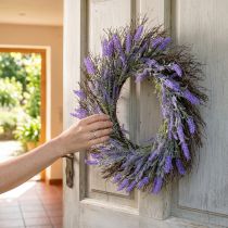 Artikel Künstlicher Lavendel Kranz für Frühling Türdeko Dekokranz Eingangsbereich 60cm