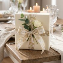 Artikel Geschenkband mit Pflanzen Motiven Dill Dekoband 40mm 20m