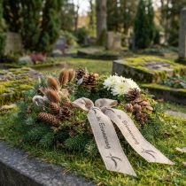 Artikel Trauerband Spruch Jute Natur In Erinnerung 40mm 18m