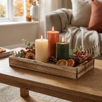 Artikel Holztablett geflammt Deko Tablett Tischdeko rustikal 30×15×3cm