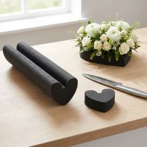 Artikel Oasis Black Ideal Steckschaum Herz Schwarz 12x55cm