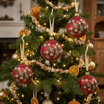 Artikel Weihnachtskugeln Glas Rot Christbaumkugeln Wiese Ø8cm 6St