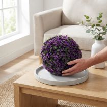 Artikel Deko Kugel in Lila Pflanzenkugel künstlich Ø18cm 1 St
