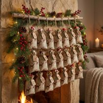 Artikel Adventskalender Säckchen Hirsch Braun 12,5×20cm 24 St