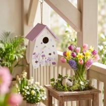 Artikel Vogelhaus Frühlingshafte Blumenmuster Deko für Balkon oder Wohnung 21cm