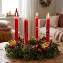 Artikel Kerzendeko Advent Zahlen 1-4 Mattgold Metall H10cm 4 St