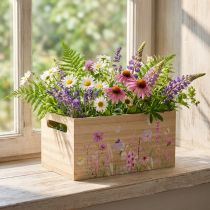 Artikel Kleine Holzbox Holzkiste Blumen Schmetterling 30x18cm