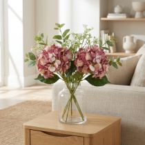 Artikel Künstliche Hortensie Groß Rosa Mauve Ø15cm L58cm 2St