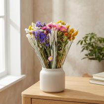 Artikel Trockenblumenstrauß Strohblumen Strandflieder Phalaris Getreide 55cm
