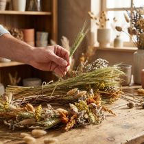 Artikel Trockenblumen DIY Set Naturdeko für Trockenstrauß und Kranz 60cm – Langlebiger Landhaus-Schmuck