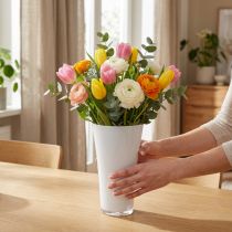Artikel Vase „Fizzy“ Ø16cm H27cm Weiß, 1 St