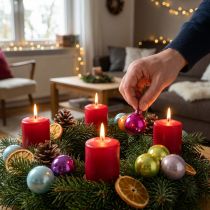 Artikel Mini Weihnachtskugeln am Draht Spiegelbeeren bunt 40mm 32St